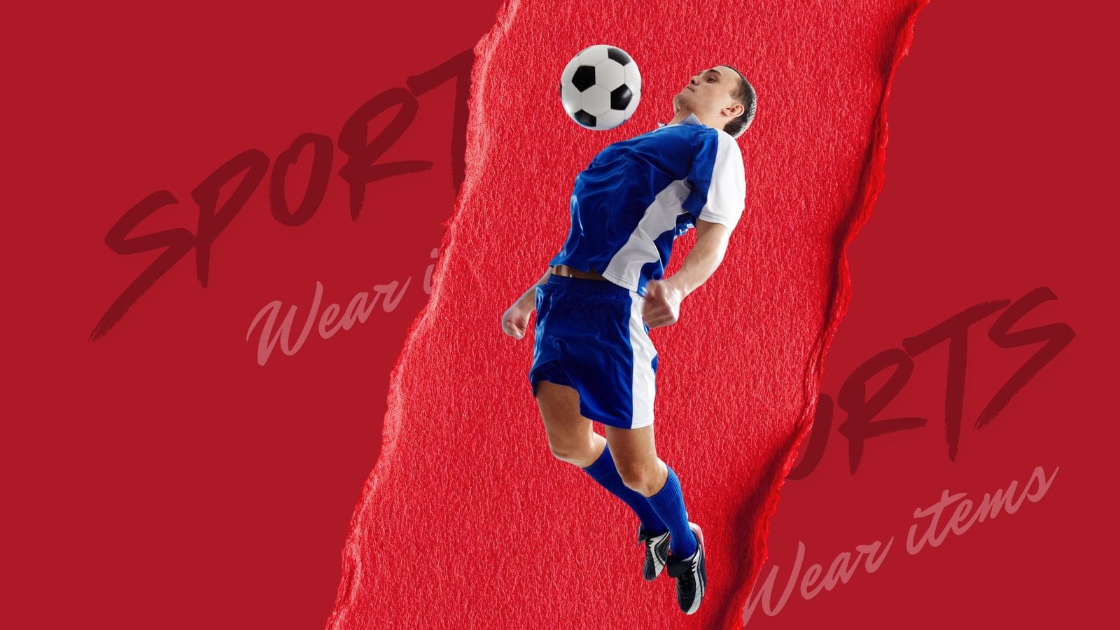 Player playing soccer ball.