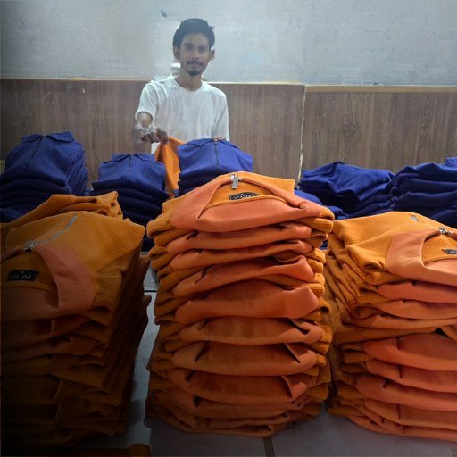 Custom Jacquard Knit Polos manufacturing project at eco jersey limited