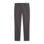 Men’s chino pants, front view laid flat on a white background.