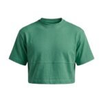 Men’s light sea green athletic crop top, front view.