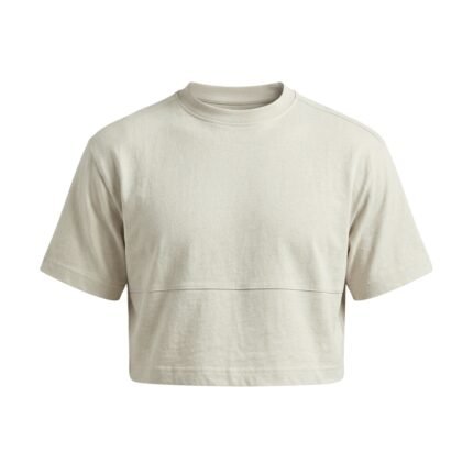 Men’s athletic crop tops, front view.