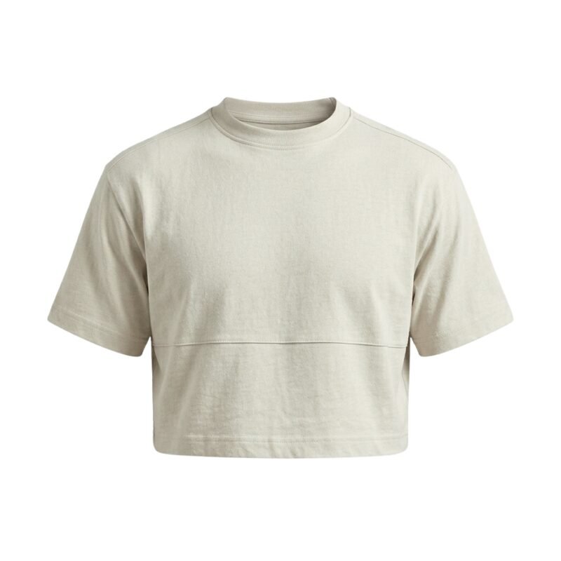 Men’s athletic crop tops, front view.