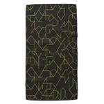 Badminton towel made from soft, absorbent cotton, folded to show a small logo icon on a plain background.