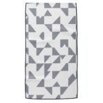 Badminton towel made from soft, absorbent cotton, laid flat to clearly show the small logo icon on a plain background.