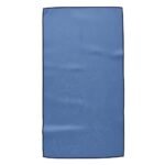 Badminton towel made from soft, absorbent cotton, neatly folded to highlight the small logo icon on a plain background.
