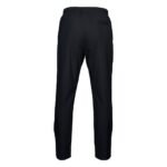 Back view of basketball sweatpants laid flat, showing a relaxed straight-leg fit, elastic waistband, and clean logo-free back panel.