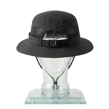 Hiking hat back view showing adjustment strap