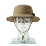 Brown hiking hat with wide brim
