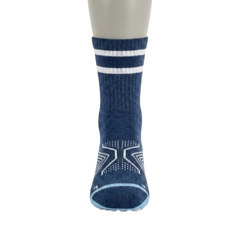 Front view of best hiking socks displayed on a plain background.