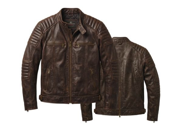 Biker and motorcycle leather jackets collection showcasing classic riding styles