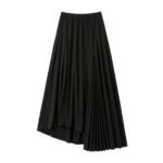 The image features a female model wearing a black maxi skirt, shown in a full-length view that highlights the drape and flow of the fabric. The skirt falls down to the ankles, creating a modest, elongated silhouette suitable for casual, office, or evening styling depending on how it is paired. The simple setup keeps the focus on the skirt’s length, fit at the waist and hips, and overall movement, making this image ideal for e‑commerce product listings and lookbook use