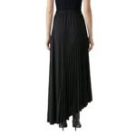 Back view of black maxi skirt on mannequin