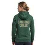 Back view of a model wearing a camping hoodie.