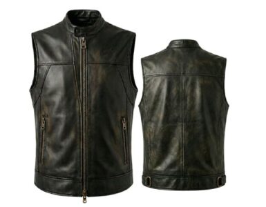 Custom leather vests manufactured for brands.