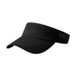 Golf sun visor hat shown from the front, featuring a curved brim, structured band, and open‑top design for lightweight, breathable sun protection on the course