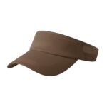 Golf sun visor hat shown from above at an angle, featuring a curved brim, structured band, and open‑top design for lightweight, breathable sun protection on the course