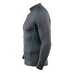 Side view of an ice hockey base layer compression set displayed on a mannequin, showing the athletic fit and panel construction along the torso and sleeves.