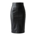 Smooth faux leather pencil skirt for corporate and professional wear