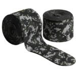 Set of MMA resistance bands with handles and attachments arranged neatly to showcase a complete workout set.
