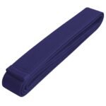 MMA cotton Jiu Jitsu rank belt with logo icon, laid flat to show width, stitching, and branded label.