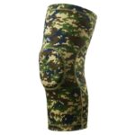 MMA padded arm sleeves in black fabric shown on a mannequin forearm, featuring segmented foam padding and an ECO Jersey logo tag.