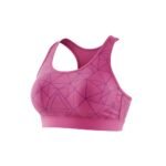 Front and back views of an MMA sports bra on a mannequin torso, showing a scoop neckline, wide straps, racerback design, and supportive underband.