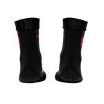 Single MMA training sock laid flat, showing a mid-length cuff, reinforced heel and toe areas, and a textured non-slip grip sole pattern.