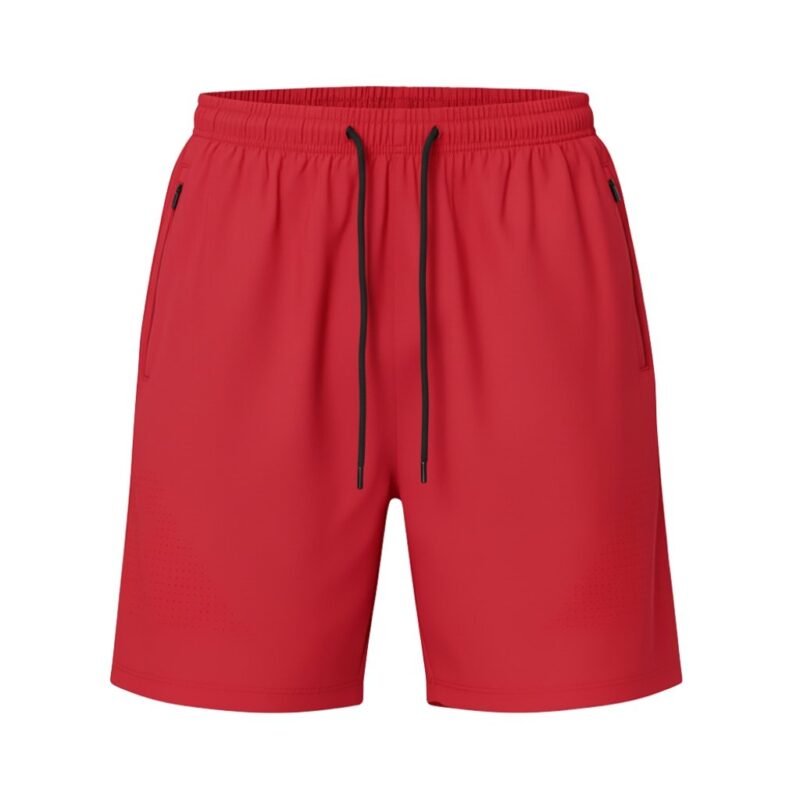 Men’s badminton shorts in lightweight performance fabric, shown on a plain background with a small logo icon near the hem.