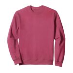 Pink men’s quick-dry badminton sweatshirt, front view, showing breathable athletic design.