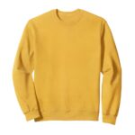 Yellow men’s quick-dry badminton sweatshirt, front view, showing breathable athletic design.