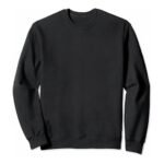Black men’s quick-dry badminton sweatshirt, front view, showing breathable athletic design.