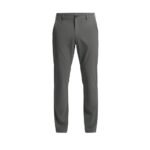Front view of men’s classic‑fit golf pants on a model, showing the straight‑leg cut, waistband, and front pockets in quick‑dry, water‑resistant fabric