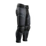 Side view of men’s senior fitted ice hockey pants, showing padded thigh and hip protection.