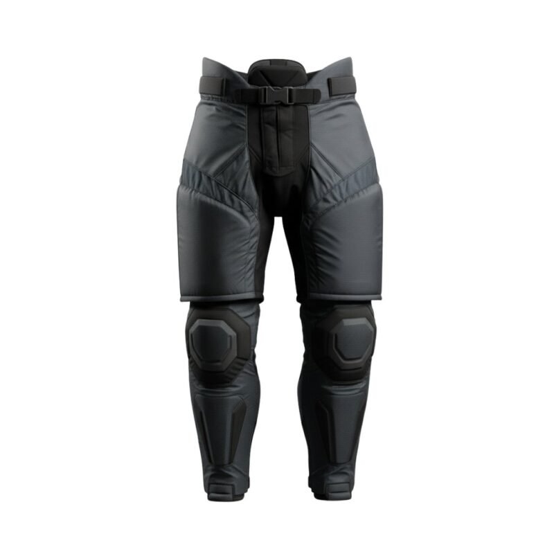 Men’s senior fitted ice hockey pants, front view, showing padded protection and athletic cut.