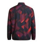 Mens rugby jacket back view showing weatherproof pullover design and relaxed athletic fit