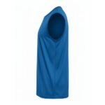Side view of men's sleeveless vest shirt showing athletic fit and breathable fabric