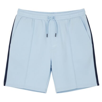 Front view of men’s tennis shorts, showing elastic waistband, side pockets, and mid-thigh length.