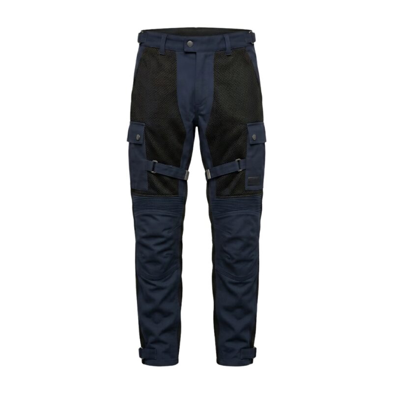 Mesh motorbike pants displayed on a plain background, showing full-length breathable riding trousers.