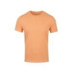 Peach crew neck t‑shirt shown from the front against a plain white background.