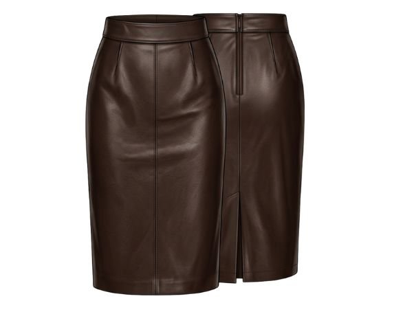 Pencil and office Ready women custom leather skirt