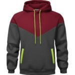 Rugby hoodie front view showing pullover design and athletic fit for sportswear
