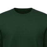 Close‑up view of the premium rugby sweatshirt chest area, showing the embroidered logo icon and fabric texture.