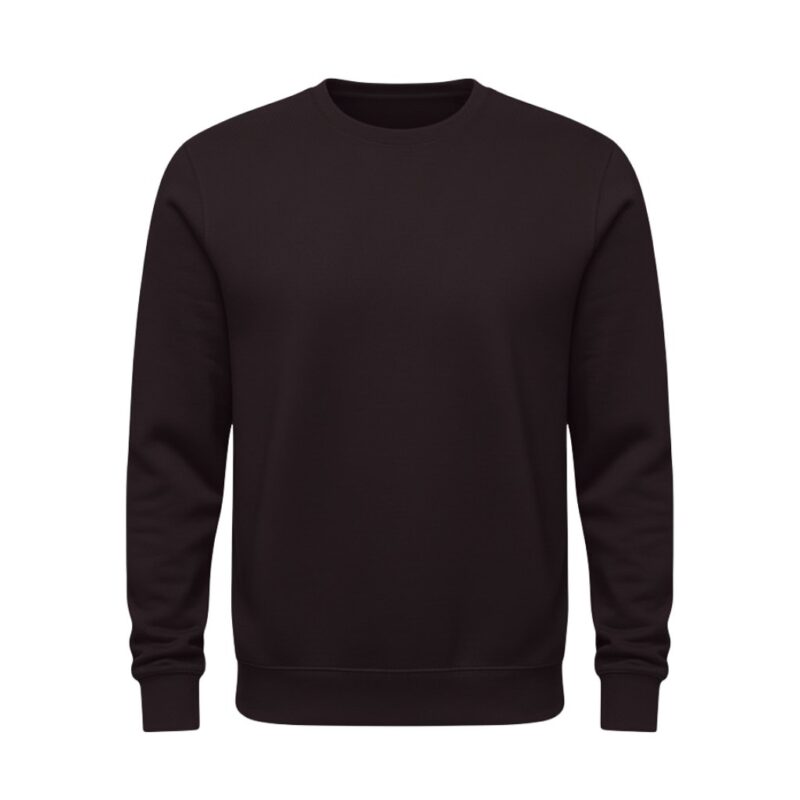 Premium rugby sweatshirt front view with a chest logo icon, displayed on a plain background.