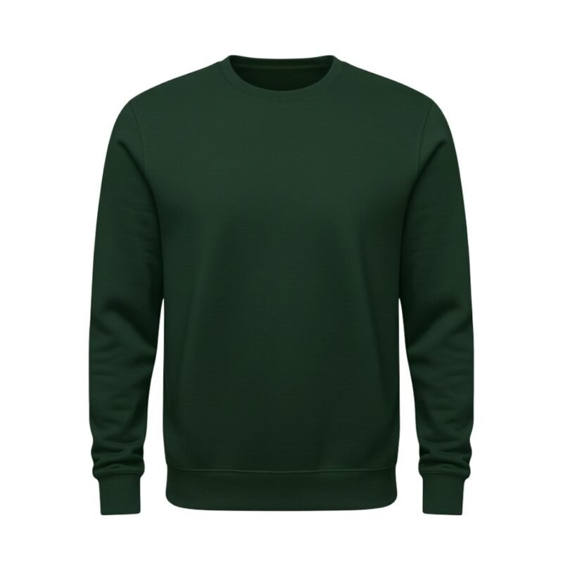 Premium rugby sweatshirt front view with a chest logo icon, displayed on a plain background.