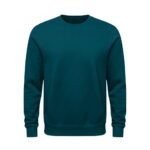 Premium rugby sweatshirt front view with a logo icon on the chest, shown on a plain background.