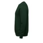 Side view of premium rugby sweatshirt sleeve and shoulder area, showing the fit and clean seam finish.