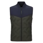 Rugby training vest jacket front view showing sleeveless performance design and athletic fit