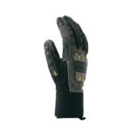 Straight front view of workwear glove on plain background.