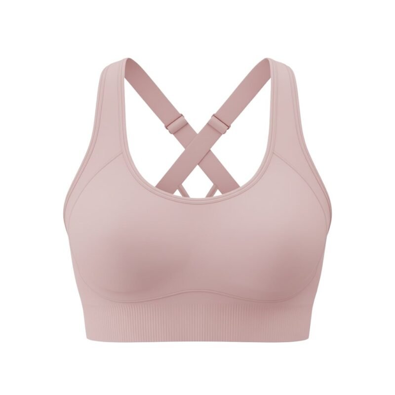 Women's supportive athletic sports bra for workout and active wear
