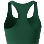 Back view of strappy tennis sports bra showing criss-cross strap detail and athletic design